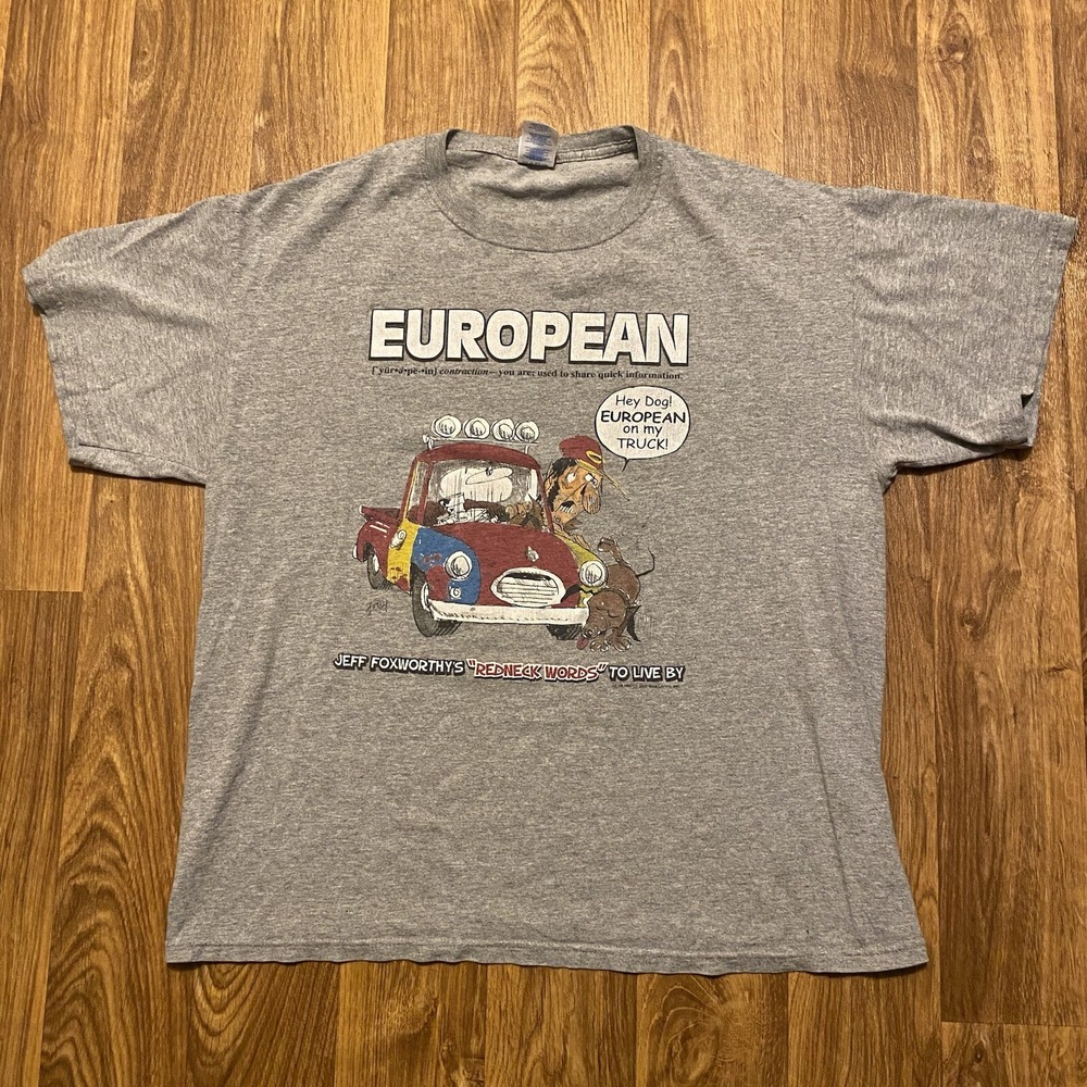 Y2K Jeff Foxworthy Shirt Adult Large Comedy Funny Hey‎ Dog European On My Truck